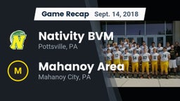 Recap: Nativity BVM  vs. Mahanoy Area  2018
