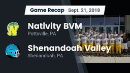 Recap: Nativity BVM  vs. Shenandoah Valley  2018