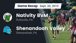 Recap: Nativity BVM  vs. Shenandoah Valley  2019