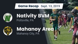 Recap: Nativity BVM  vs. Mahanoy Area  2019