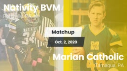 Matchup: Nativity BVM High vs. Marian Catholic  2020