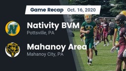 Recap: Nativity BVM  vs. Mahanoy Area  2020