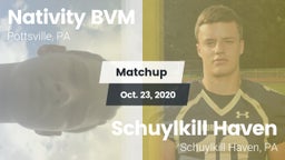 Matchup: Nativity BVM High vs. Schuylkill Haven  2020