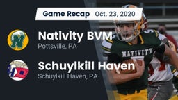 Recap: Nativity BVM  vs. Schuylkill Haven  2020
