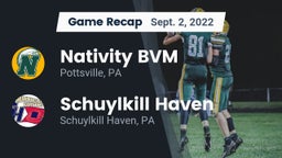 Recap: Nativity BVM  vs. Schuylkill Haven  2022