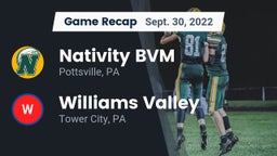 Recap: Nativity BVM  vs. Williams Valley  2022