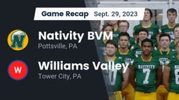 Recap: Nativity BVM  vs. Williams Valley  2023