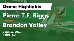 Pierre T.F. Riggs  vs Brandon Valley  Game Highlights - Sept. 30, 2023