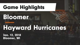 Bloomer  vs Hayward Hurricanes  Game Highlights - Jan. 12, 2018