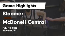 Bloomer  vs McDonell Central  Game Highlights - Feb. 10, 2022