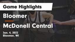 Bloomer  vs McDonell Central  Game Highlights - Jan. 4, 2022