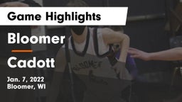 Bloomer  vs Cadott  Game Highlights - Jan. 7, 2022