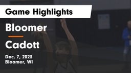 Bloomer  vs Cadott  Game Highlights - Dec. 7, 2023