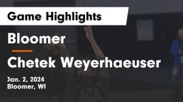Bloomer  vs Chetek Weyerhaeuser  Game Highlights - Jan. 2, 2024