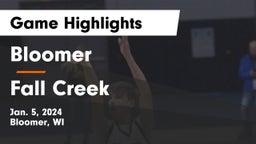 Bloomer  vs Fall Creek  Game Highlights - Jan. 5, 2024