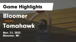 Bloomer  vs Tomahawk  Game Highlights - Nov. 21, 2023