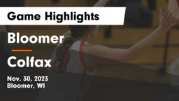 Bloomer  vs Colfax  Game Highlights - Nov. 30, 2023