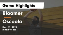 Bloomer  vs Osceola  Game Highlights - Dec. 12, 2023