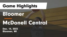Bloomer  vs McDonell Central  Game Highlights - Dec. 14, 2023