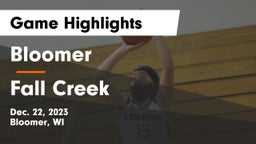 Bloomer  vs Fall Creek  Game Highlights - Dec. 22, 2023