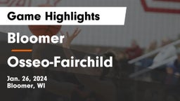 Bloomer  vs Osseo-Fairchild  Game Highlights - Jan. 26, 2024