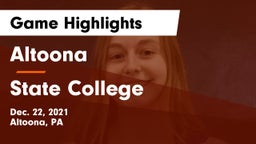 Altoona  vs State College  Game Highlights - Dec. 22, 2021