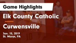 Elk County Catholic  vs Curwensville  Game Highlights - Jan. 15, 2019