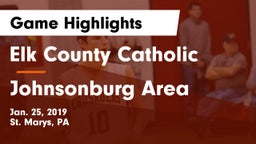 Elk County Catholic  vs Johnsonburg Area  Game Highlights - Jan. 25, 2019