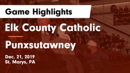 Elk County Catholic  vs Punxsutawney  Game Highlights - Dec. 21, 2019