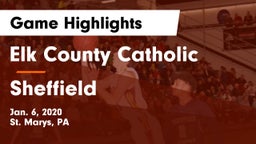 Elk County Catholic  vs Sheffield  Game Highlights - Jan. 6, 2020