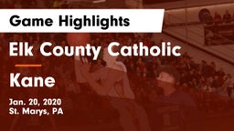 Elk County Catholic  vs Kane  Game Highlights - Jan. 20, 2020
