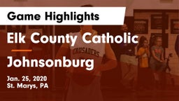 Elk County Catholic  vs Johnsonburg  Game Highlights - Jan. 25, 2020