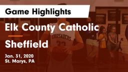 Elk County Catholic  vs Sheffield  Game Highlights - Jan. 31, 2020