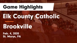 Elk County Catholic  vs Brookville  Game Highlights - Feb. 4, 2020