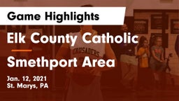 Elk County Catholic  vs Smethport Area Game Highlights - Jan. 12, 2021