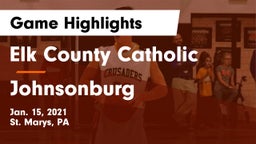 Elk County Catholic  vs Johnsonburg  Game Highlights - Jan. 15, 2021