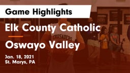 Elk County Catholic  vs Oswayo Valley Game Highlights - Jan. 18, 2021