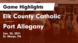 Elk County Catholic  vs Port Allegany  Game Highlights - Jan. 25, 2021