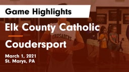 Elk County Catholic  vs Coudersport  Game Highlights - March 1, 2021