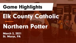 Elk County Catholic  vs Northern Potter  Game Highlights - March 3, 2021
