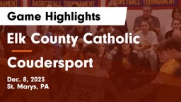 Elk County Catholic  vs Coudersport  Game Highlights - Dec. 8, 2023