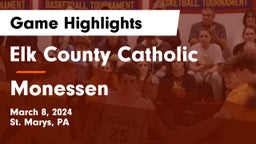 Elk County Catholic  vs Monessen  Game Highlights - March 8, 2024