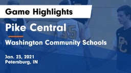 Pike Central  vs Washington Community Schools Game Highlights - Jan. 23, 2021
