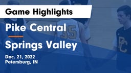 Pike Central  vs Springs Valley  Game Highlights - Dec. 21, 2022