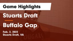 Stuarts Draft  vs Buffalo Gap  Game Highlights - Feb. 2, 2022