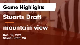 Stuarts Draft  vs mountain view Game Highlights - Dec. 15, 2023