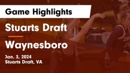 Stuarts Draft  vs Waynesboro  Game Highlights - Jan. 3, 2024