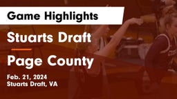 Stuarts Draft  vs Page County  Game Highlights - Feb. 21, 2024