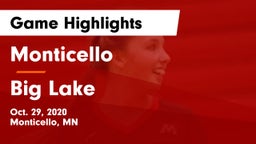 Monticello  vs Big Lake Game Highlights - Oct. 29, 2020