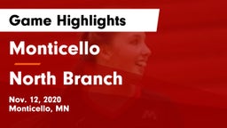 Monticello  vs North Branch  Game Highlights - Nov. 12, 2020